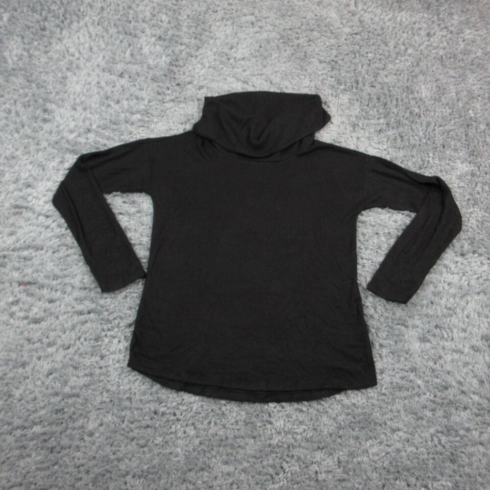 Bobeau Sweater Womens L Black Turtleneck Long Sleeve Pullover Relaxed Knit